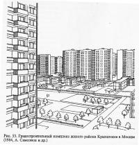 Рис. 53. Градостроительный комплекс жилого района Крылатское в Москве