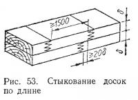 Рис. 53. Стыкование досок по длине