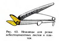 Рис. 63. Ножницы для резки асбестоцементных листов и плиток