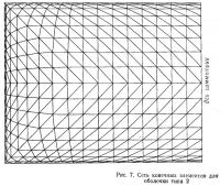 Рис. 7. Сеть конечных элементов для оболочки типа 2