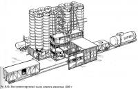 Рис. 9.15. Быстромонтируемый склад цемента емкостью 1500 т