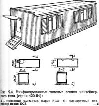 Ряс. 9.4. Унифицированные типовые секции контейнерного типа (серия 420-04)