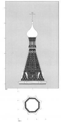 Шатер и план по основанию шатра церкви Покрова