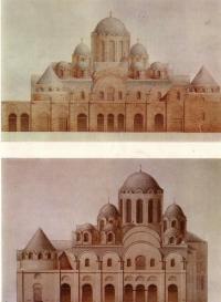 Софийский собор. Западный и южный фасады. Реконструкция автора