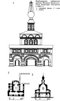 Владимирская надвратная церковь Михайло-Архангельского монастыря (построена в 1682 г.)