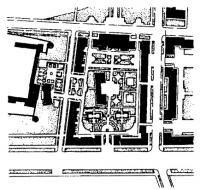 Жилой дом в Ново-Спасском переулке. Проект 1950 г. Генплан